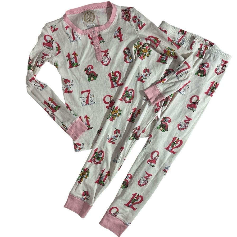 EEUC The Beaufort Bonnet Co. 12 days of Christmas pajama set size 7